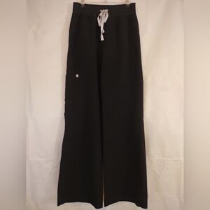 Figs Black High Waisted Isabel Wide Leg